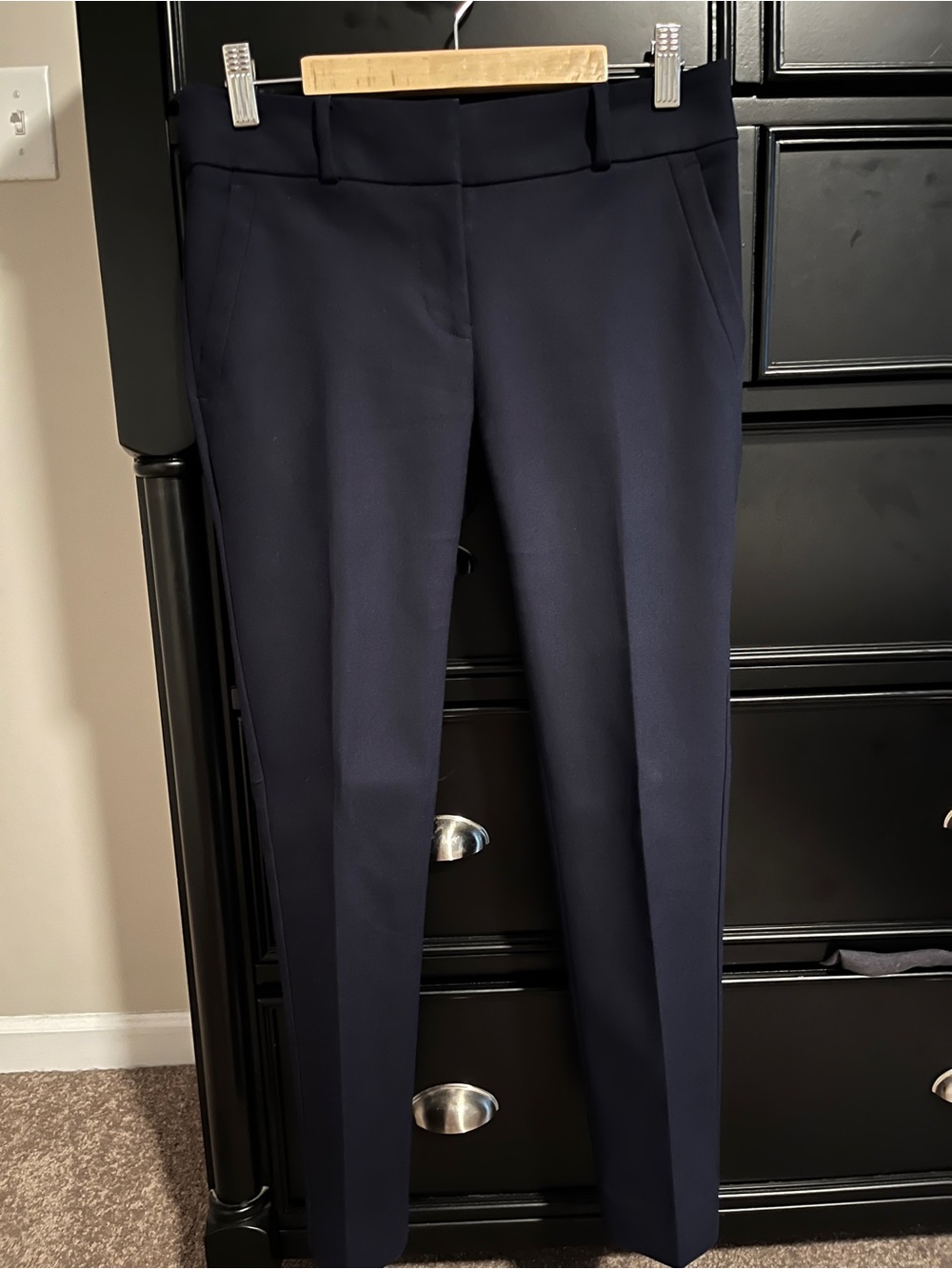 LOFT Navy Straight Leg Dress Pants